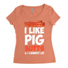 i like pig butts and i cannot lie Women's Triblend Scoop T-shirt