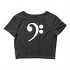 bass cleff funny Crop Top