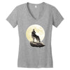 howl at the moon Women's V-Neck T-Shirt