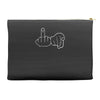 funny rude fingers ideal birthday gift or present Accessory Pouches