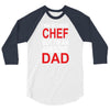 awesome chef dad 3/4 Sleeve Shirt