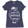 music is the universal language of mankind Ladies Fitted T-Shirt