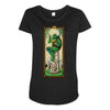 here lies shredder Maternity Scoop Neck T-shirt