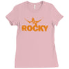 new rocky balboa stallone dark blue logo movie Ladies Fitted T-Shirt