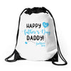 Happy First Father's Day Daddy Drawstring Bags