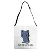 don't tell me to smile Adjustable Strap Totes