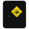 motorcycle caution sign Mousepad