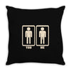 you me kleiner pimmel fun lustig Throw Pillow