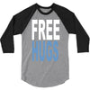 funny t shirts free hugs adult 3/4 Sleeve Shirt