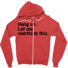 Hang on. Let me overthink this. Zipper Hoodie