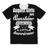 August Girls Are Sunshine Mixed With A Little Hurricane All Over Women's T-shirt