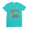 pizza christmas humor Ladies Fitted T-Shirt