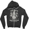white lotus Zipper Hoodie