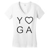 yoga heart Women's V-Neck T-Shirt