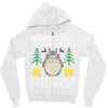 totoro ugly christmas Zipper Hoodie