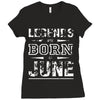 legends are born in june birthday vintag Ladies Fitted T-Shirt