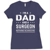 i'm a dad and surgeon Ladies Fitted T-Shirt