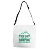 This Guy Loves Camping With His Fiancee Adjustable Strap Totes