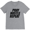 pray hustle repeat V-Neck Tee