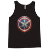 cotton captain america shield distressed, ideal gift or present Tank Top