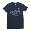 rude hands, ideal gift or birthday present. Ladies Fitted T-Shirt