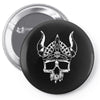 viking skull Pin-back button