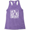 v3 eat sleep code Racerback Tank
