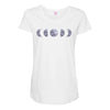 Moon Phases Maternity Scoop Neck T-shirt