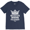 Queens Are Born In December V-Neck Tee