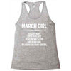 March Girl Hated By Many Racerback Tank