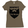 respect the beard Ladies Fitted T-Shirt