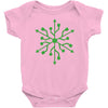 snowflake geek usb green Baby Onesie