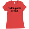 video game expert t shirt 3xl funny xbox ps3 nerdy geeky wii cod snipe Ladies Fitted T-Shirt