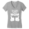 World' s Greatest Mom Looks Like Women's V-Neck T-Shirt