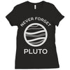 never forget pluto the planet Ladies Fitted T-Shirt