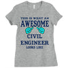 awesome civil engineer looks like Ladies Fitted T-Shirt