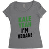 Kale Yeah I'm Vegan! Women's Triblend Scoop T-shirt
