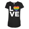 lgbt love Maternity Scoop Neck T-shirt