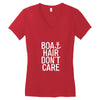 boat hair don't care Women's V-Neck T-Shirt