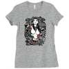 girl snake skull Ladies Fitted T-Shirt