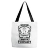 Never Underestimate Dog Rescuer Who Was Born February Tote Bags