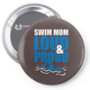 swim mom loud and proud sports athlete athletic Pin-back button