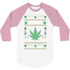 smoke weed ugly sweater 3/4 Sleeve Shirt
