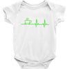 morning coffee heatbeat ekg Baby Bodysuit