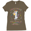 Unicorns are born in April Ladies Fitted T-Shirt