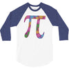 spring pi tshirts  flowery colorful pi day gifts 3/4 Sleeve Shirt