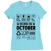 Born In October Ladies Fitted T-Shirt