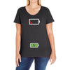Mommy Dead Battery Ladies Curvy T-Shirt