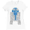 r2d2 typography Ladies Fitted T-Shirt