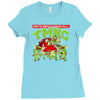 no pizza after midnight! Ladies Fitted T-Shirt